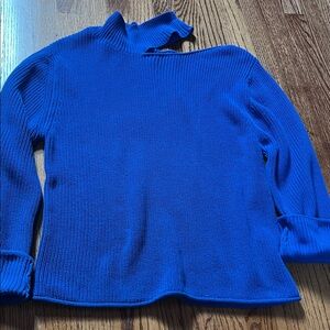 RtA Vibrant Blue Cowl Neck Sweater